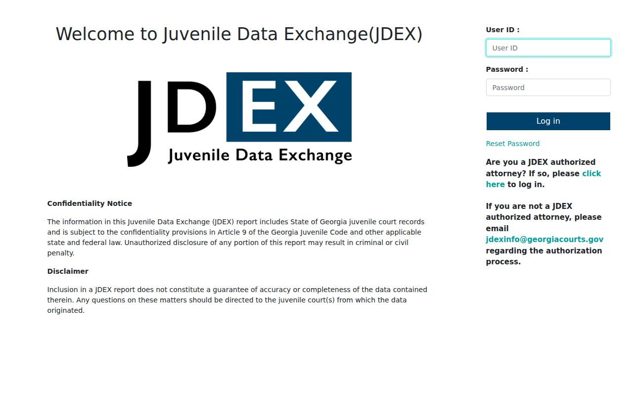 Heard County criminal docket restricted JDEX login