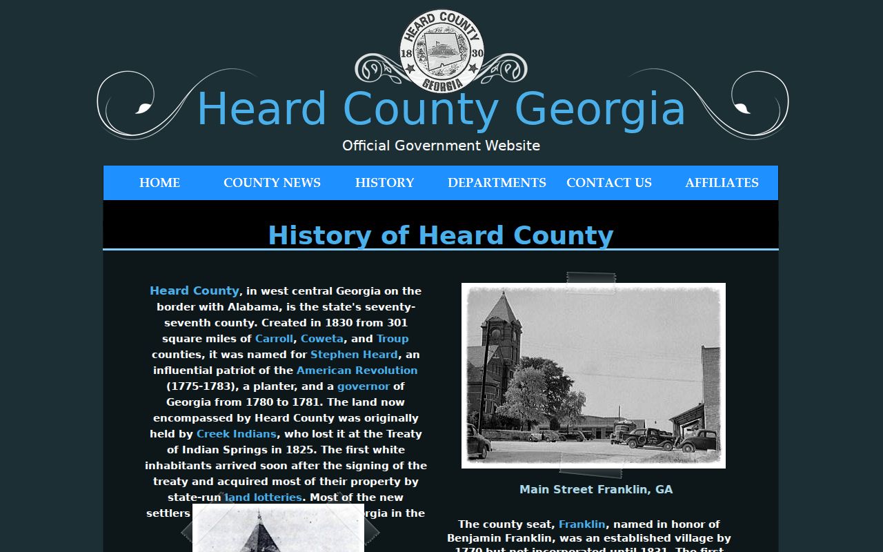 Heard County courthouse history related to court records